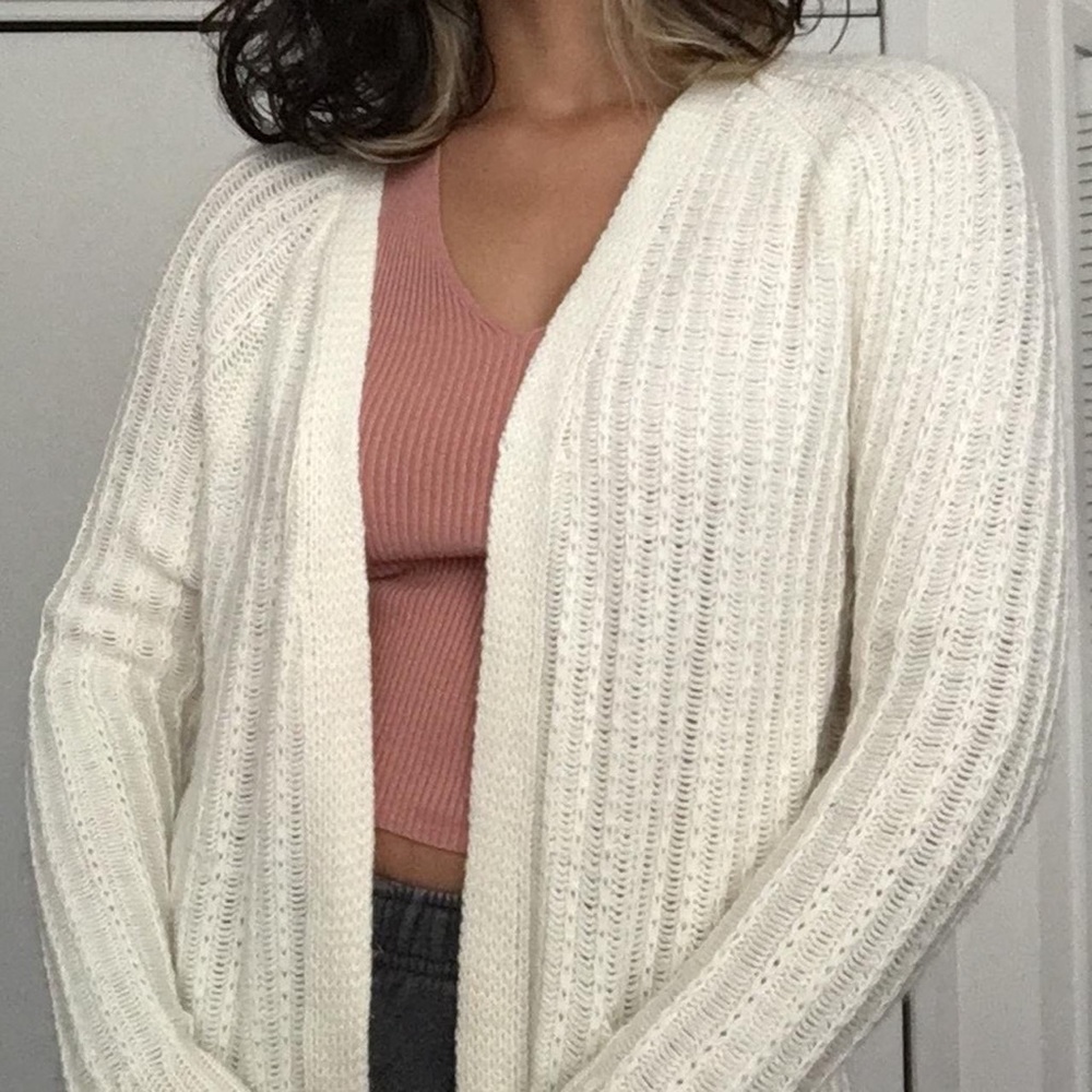Forever 21 Ivory Cardigan